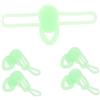 Healeved 5 Pezzi Porta da Silicone Anelli Elastici, Organizzatore, Accessorio Portatile e Notturna, Chiaro