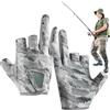 Generic Guanti da pesce per donna - Guanti da pesca con 3 dita tagliate con protezione UV, protezione delle mani senza dita con protezione UV per kayak, canottaggio e canottaggio