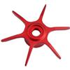 zeroupshop Manopola di trascinamento a sei stelle in alluminio dorato compatibile con Abu Garcia Max Series B3 B4 P3 P4 P5 Baitcaster Reels (mano sinistra rossa)