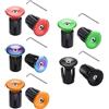 ReachMall Estremità del manubrio in lega di alluminio con chiave inglese e impugnatura in gomma adatta per manubri MTB da strada da 22 a 24 mm, colore nero