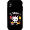Lets Pawty Birthday Gifts For Girl and B Custodia per iPhone X/XS Let's Pawty Camicie Carino Gatto Gattino Pawty Ragazze Ragazzi Compleanno