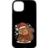 squirrel winter santa hat acorn winter l Custodia per iPhone 15 Plus Simpatico scoiattolo invernale con cappello da Babbo Natale