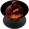 Burning Dragon Outfit Drago Fenice con Fuoco e Fiamme Costume PopSockets PopGrip Adesivo