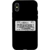 ROMYLP Roman Numerals Years License Plat Custodia per iPhone X/XS 2028 anno retrò