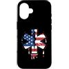 Paint Dripping Patriotic 4th of July US Custodia per iPhone 16 Paramedico EMT Primo soccorritore SME Bandiera Americana USA Drip