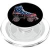 Paint Dripping Patriotic 4th of July US Pattinaggio a rotelle Derby Bandiera americana USA Drip Graffiti PopSockets PopGrip per MagSafe