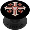 Regali polacchi cristiani & Co. Croce polacca di Gerusalemme - Polonia cattolica PopSockets PopGrip Adesivo