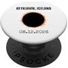 Eclipse 2026 Reykjavík Islanda Eclissi solare 08.12.2026 PopSockets PopGrip Adesivo