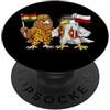 Poland Ghana Heritage Bandiera Ghana Polonia Radici ghanesi Orgogliosa polacca PopSockets PopGrip Adesivo
