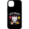 Lets Pawty Birthday Gifts For Girl and B Custodia per iPhone 14 Plus Let's Pawty Camicie Carino Gatto Gattino Pawty Ragazze Ragazzi Compleanno