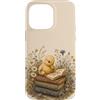 Duckling Book Garden Custodia per iPhone 14 Pro Max Anatroccolo Lettura Libri Cottagecore Bibliophile
