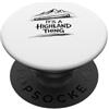 Lancio del registro dei giochi delle Hig It´s a Highland Thing scozzese che lancia il registro PopSockets PopGrip Adesivo