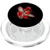 Red European Robin Bird Watercolor Art D Acquerello Europeo Robin Floreale Uccello Rosso Birdwatching PopSockets PopGrip per MagSafe