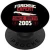 True Crime Merch for Investigative Crime Esperto forense dalla nascita 2005 Compleanno a tema crimine vero PopSockets PopGrip Adesivo