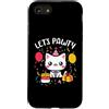 Lets Pawty Birthday Gifts For Girl and B Custodia per iPhone SE (2020) / 7/8 Let's Pawty Camicie Carino Gatto Gattino Pawty Ragazze Ragazzi Compleanno