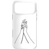 one line art one line drawing line penci Custodia per iPhone 17 Pro Max Linea Continua: Mani in Armonia