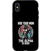 Alpha Wolf Sigma Moon Greek Alpha Wolf S Custodia per iPhone X/XS Nascondi la tua mamma The Alpha is Here Wolf Maschio Werwolf Meme