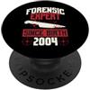 True Crime Merch for Investigative Crime Esperto forense dalla nascita 2004 Compleanno a tema crimine vero PopSockets PopGrip Adesivo