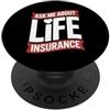Insurance Broker Retro Salesperson Humor Divertente chiedimi informazioni sull'agente di assicurazione sulla vita PopSockets PopGrip Adesivo