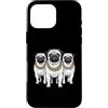 Cool 3 Hip Hop Trio Street Gold Chain Fu Custodia per iPhone 16 Pro Max Pug Rap Old School Retro Streetwear anni '80 '90 Tre