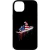 Paint Dripping Patriotic 4th of July US Custodia per iPhone 14 Plus Snowmobile Snow Machine Snowmobiling bandiera americana USA gocciolamento