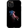Paint Dripping Patriotic 4th of July US Custodia per iPhone 11 Pro Immersioni subacquee Bandiera americana USA Drip Graffiti