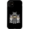 Cool 3 Hip Hop Trio Street Gold Chain Fu Custodia per iPhone 11 Cat Rap Old School Retro Streetwear anni '80 '90 Tre
