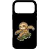 sloth skate chill board cute animal cart Custodia per iPhone 17 Pro Max Sloth Skate Retro Freddo Cartone animato