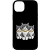 Cool 3 Hip Hop Trio Street Gold Chain Fu Custodia per iPhone 14 Plus Cat Rap Old School Retro Streetwear anni '80 '90 Tre