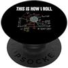 Physics Science Humor Quantum Mechanics Questo è il modo in cui lancio formula fisica Insegnante di scienze Matematica Nerd PopSockets PopGrip Adesivo