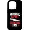True Crime Merch for Investigative Crime Custodia per iPhone 15 Pro Esperto forense dalla nascita 2002 Compleanno a tema crimine vero