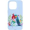 Disney Custodia per iPhone 15 Pro Disney Princess Alfabeto Monogramma Sirena Lettera A per Ariel