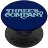 Three's Company Gear by Giant Step Three's Company Retro TV Show Logo PopSockets PopGrip Adesivo