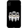 Cool 3 Hip Hop Trio Street Gold Chain Fu Custodia per iPhone XS Max Pug Rap Old School Retro Streetwear anni '80 '90 Tre