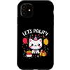 Lets Pawty Birthday Gifts For Girl and B Custodia per iPhone 11 Let's Pawty Camicie Carino Gatto Gattino Pawty Ragazze Ragazzi Compleanno