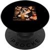Corgi Dog Drinking Boba Milk Tea Iced Co Cane Corgi Bere Boba Latte Tè Caffeina Caffè Freddo PopSockets PopGrip Adesivo