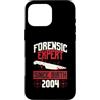 True Crime Merch for Investigative Crime Custodia per iPhone 16 Pro Max Esperto forense dalla nascita 2004 Compleanno a tema crimine vero