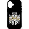 Cool 3 Hip Hop Trio Street Gold Chain Fu Custodia per iPhone 16 Akita Dog Rap Old School Retro Streetwear anni '80 '90 Tre