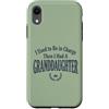 Granddaughter Girl Dad Humor Tees Custodia per iPhone XR Ho usato per essere in carica poi ho avuto una nipote Tee 4