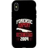 True Crime Merch for Investigative Crime Custodia per iPhone X/XS Esperto forense dalla nascita 2004 Compleanno a tema crimine vero