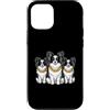 Cool 3 Hip Hop Trio Street Gold Chain Fu Custodia per iPhone 12/12 Pro Papillon Dog Rap Old School Retro Streetwear anni '80 '90 Tre