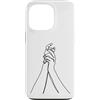 one line art one line drawing line penci Custodia per iPhone 13 Pro Linea Continua: Mani in Armonia