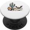 Western Desert Vibes - Gifts & Apparel C Roadrunner Uccello Deserto Saguaro Cactus Arizona Vintage PopSockets PopGrip Adesivo