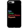 RockForm Studio Custodia per iPhone 7 Plus/8 Plus Eat Sleep Carve Stone Repeat per intagliatori di pietre e amanti