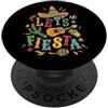 Adel's Holiday Gift And Souvenir Let's Fiesta Cinco De Mayo Sombrero Guitar Festival Messicano PopSockets PopGrip Adesivo
