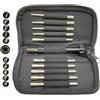 Linnkyfloa Kit di attrezzi per la regolazione del carburatore, 10 pezzi, per motori a 2 tempi, compatibile con cacciavite esagonale scanalato con custodia
