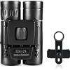KONGMM Visione Notturna, Binocolo potente 50000M 500x25 300X25 200x25 Telescopio a lungo raggio Binocolo pieghevole for visione notturna debole for campeggio da caccia(500X25 set)