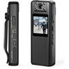 OPFVUJIKX Fotocamera corporea, Mini telecamera A22 1080P Full HD for visione notturna con schermo LCD Piccola videocamera for bici Polizia Cam Sport DV per la Sicurezza, il Lavoro(With 32GB TF Card)