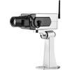Sxhlseller Telecamera di Sicurezza Fittizia con Sensore di Rilevamento del Movimento, Rotazione Automatica Motorizzata e Design Wireless per Sorveglianza Interna Ed Esterna, 3 unità AA