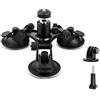 Generico Compatibile con GoPro il supporto da auto a ventosa con treppiede e adattatore for supporto telefono(Kit 3)